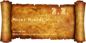 Mezei Miklós névjegykártya